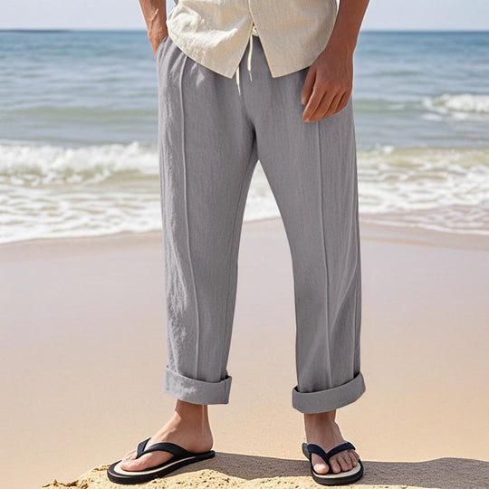 Herren lässige Strandhose mit verstellbarem Kordelzug und atmungsaktivem Material R&B