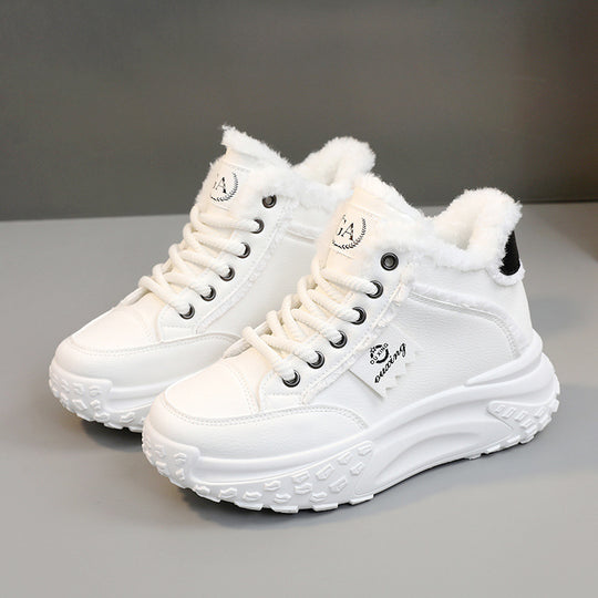 Damen High-Top Winter Sneakers mit flauschigem Innenfutter und rutschfester Sohle R&B