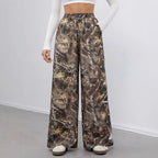 Damen Freizeit Palazzohose im modernen Camouflage-Design R&B