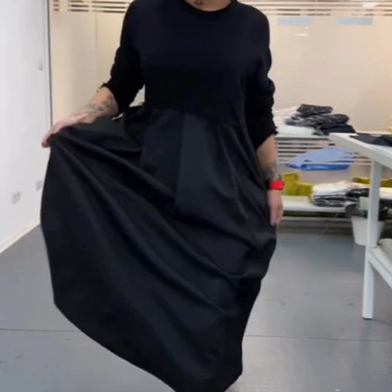 Damen Langarm Kleid mit schwingendem Rockteil und modischer Passform R&B