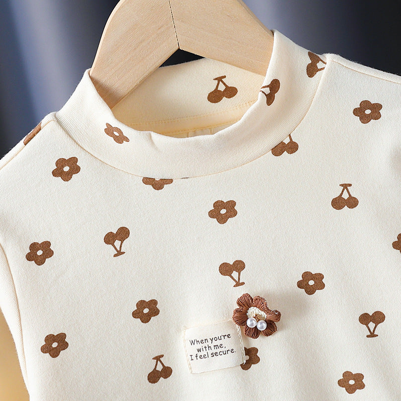 Mädchen Langarmshirt mit verspieltem Blüten- und Tierdesign R&B