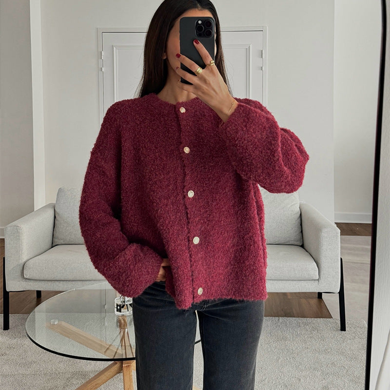 Damen Kuschelige Strickjacke im Oversized-Style R&B