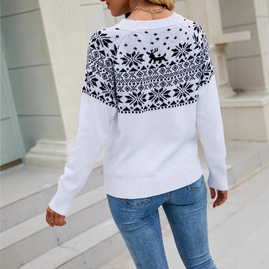 Damen Pullover mit nordischem Muster R&B
