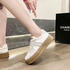 Damen Plateausneaker mit stylischer Kombination aus Leder und Wildleder
