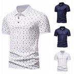Herren Polohemd mit stilvollem Allover-Muster