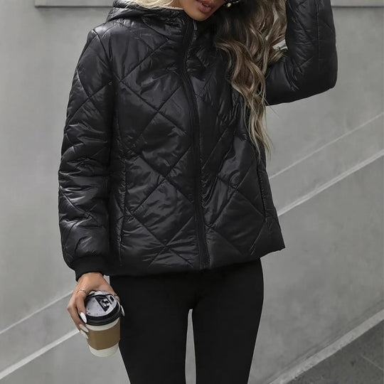 Damen gesteppte Winterjacke mit kuscheligem Fleece R&B