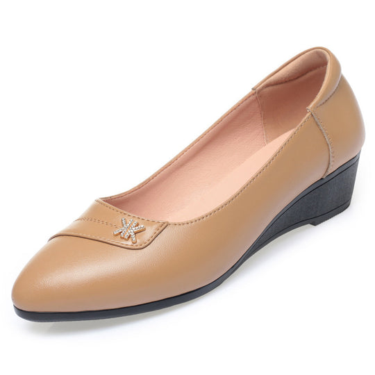 Damen elegante Wedge-Pumps mit modischem Riemchen und bequemem Fußbett R&B