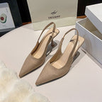 Damen Slingback-Pumps mit spitzem Absatz und schickem Design R&B