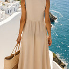 Damen Maxi-Kleid mit einzigartigem Wickeldesign R&B