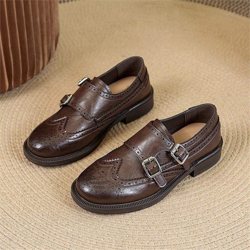 Damen elegante Slipper mit dekorativem Schnallen-Design R&B