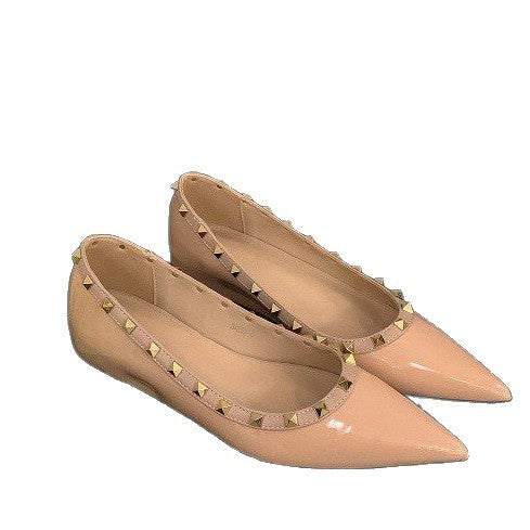 Damen spitze Ballerinas mit elegantem Riemchen und dekorativen Nieten R&B