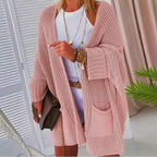 Damen Grober Strick-Cardigan R&B