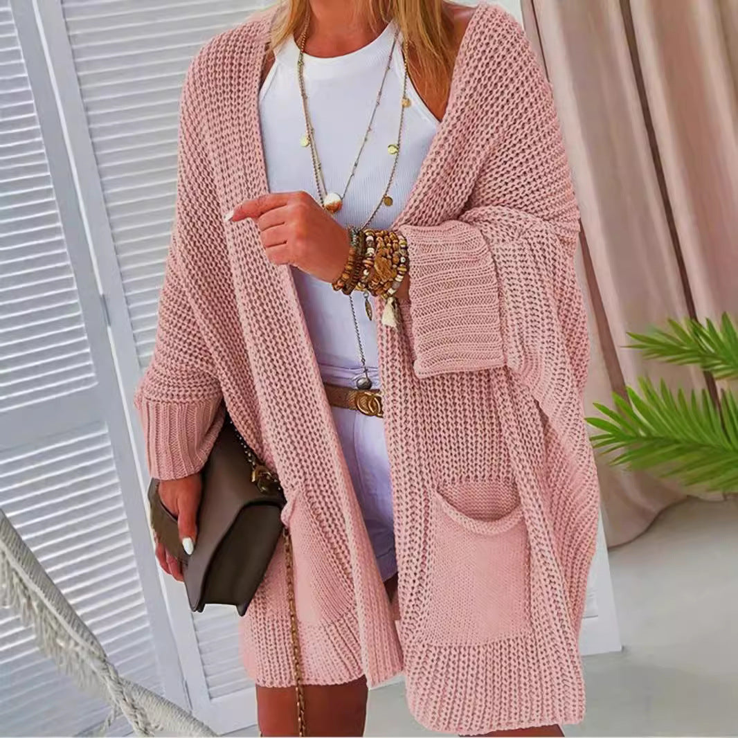 Damen Grober Strick-Cardigan R&B
