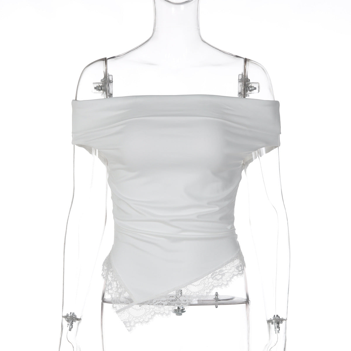 Damen Charmantes Off-Shoulder Top R&B