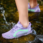 Damen Aqua-Schuhe mit elastischem Schnellschnürsystem und rutschfester Sohle