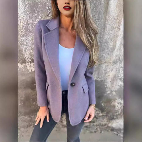 Damen Elegante Softblazer mit feinem Strukturstoff R&B