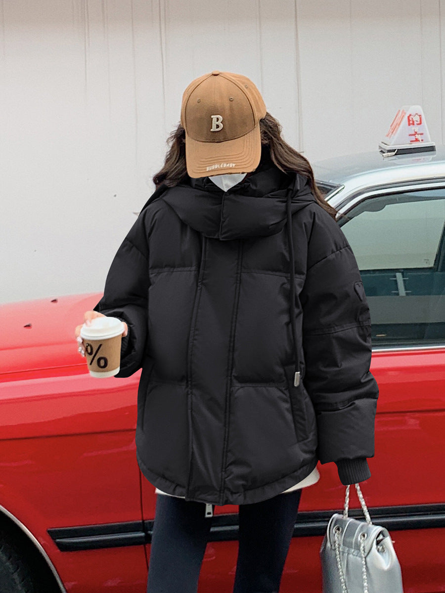 Damen Wattierte Winterjacke mit großzügigem Schnitt und hohem Kragen R&B