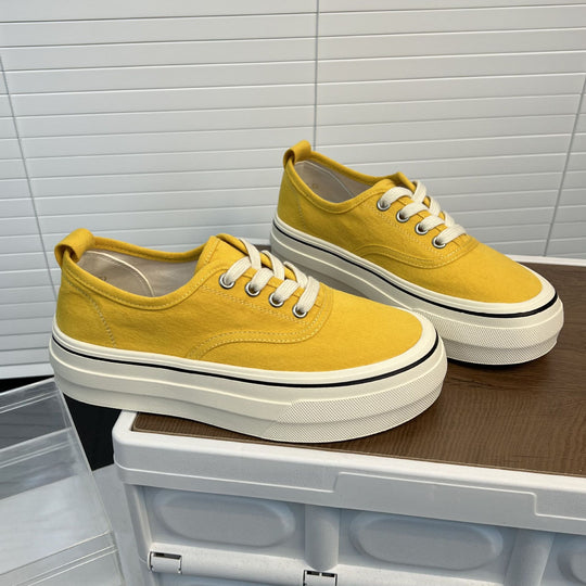 Damen Sneaker mit dicker Sohle und hochwertigem Canvas-Obermaterial R&B