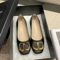 Damen elegante Ballerinas mit modischem Schnallen-Design R&B