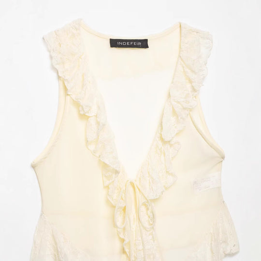 Damen Rüschenbluse mit Spitzenverzierung R&B