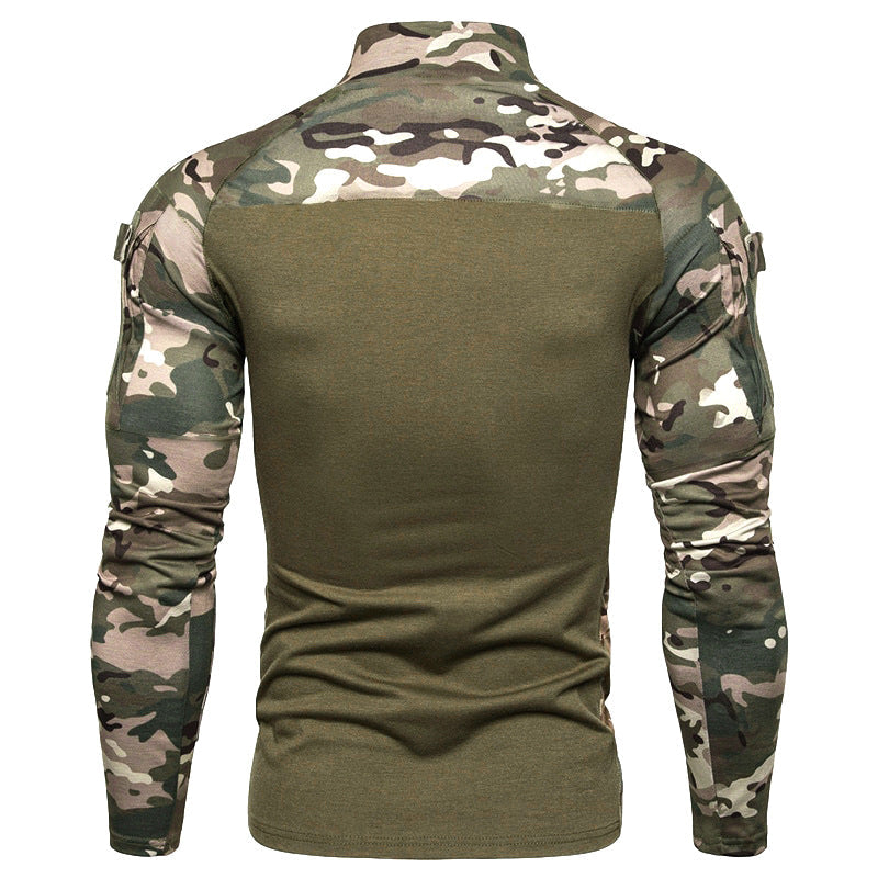 Herren Sportlicher Langarmpullover mit hohem Kragen und Reißverschluss