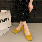 Damen Ballerinas mit feinem Schleifen-Detail aus柔igem Material R&B
