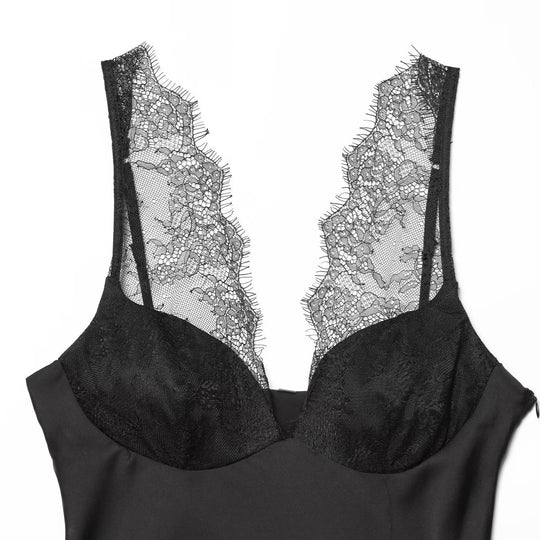 Damen elegantes Camisole-Top mit Spitzenbesatz und hochwertigem Stoff R&B