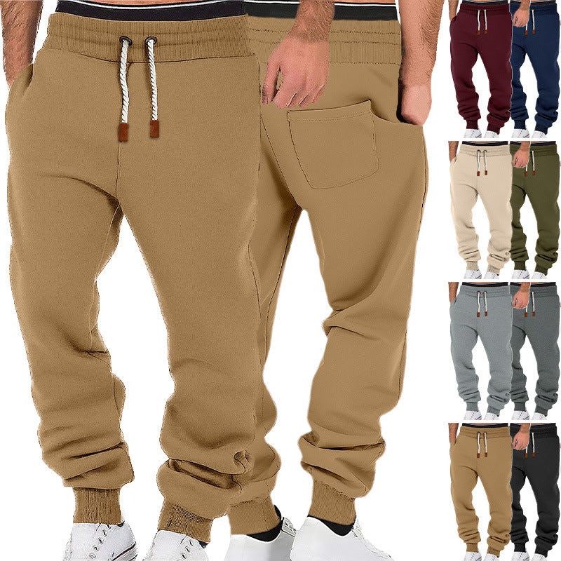 Herren nan komfortable Jogginghose aus hochwertiger Baumwollmischung mit elastischem Bund Kordelzug und Bündchen R&B