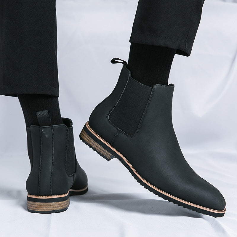 Damen elegante Chelsea-Stiefel mit flexiblem Gummizug und dämpfender Sohle R&B