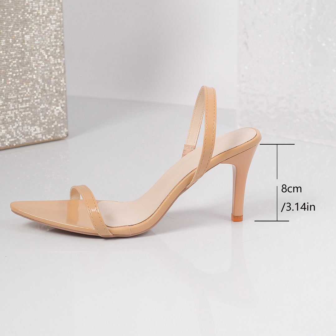 Damen Elegante Slingback Sandalen mit transparentem Mittelteil und modischem Absatz R&B
