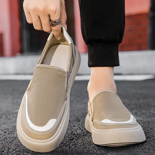 Damen Leichte Slip-On Sneakers mit atmungsaktiver Mesh-Oberfläche und rutschfester Sohle R&B
