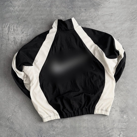 Unisex nan atmungsaktive leichte Wind- und Trainingsjacke mit Netzfutter, Stehkragen und elastischem Saum R&B