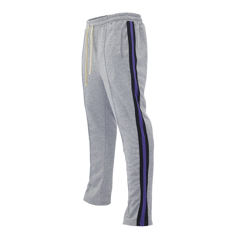 Herren sportliche Sweatpants mit seitlichen Kontraststreifen R&B