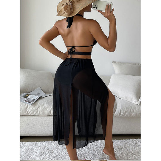 Damen Sexy Strandkleid mit Cut-Outs R&B