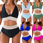 Damen Bikini-Set mit doppeltem Oberteil und verstellbaren Ruffy-Bindungen R&B