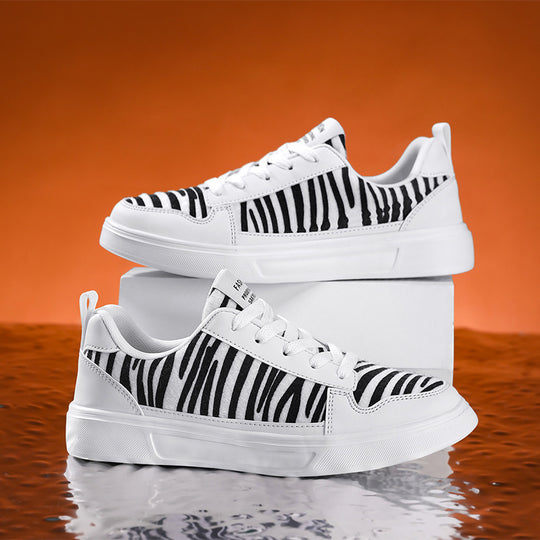 Damen Sportliche Sneakers mit elastischer Schnürsystem und modischem Streifenmuster R&B