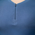 Herren funktionaler Sweatshirt mit hohem Kragen und kurzem Reißverschluss