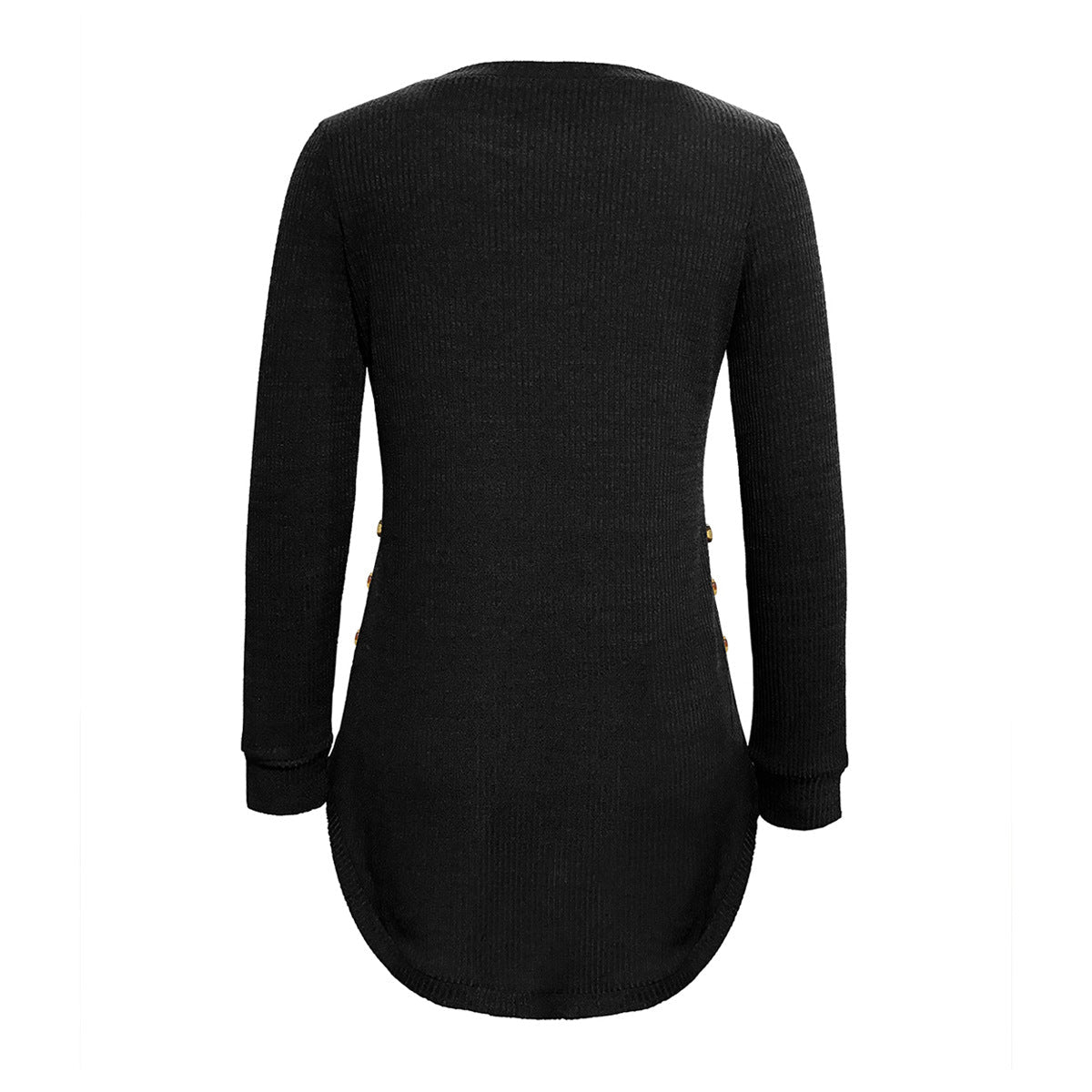 Damen Langarmshirt mit Knopfdetails und asymmetrischem Schnitt R&B
