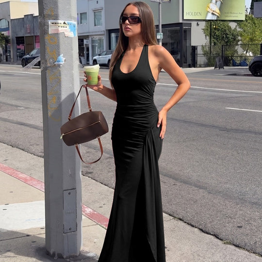 Damen Figurbetontes Maxikleid mit elegantem Raffungselement R&B