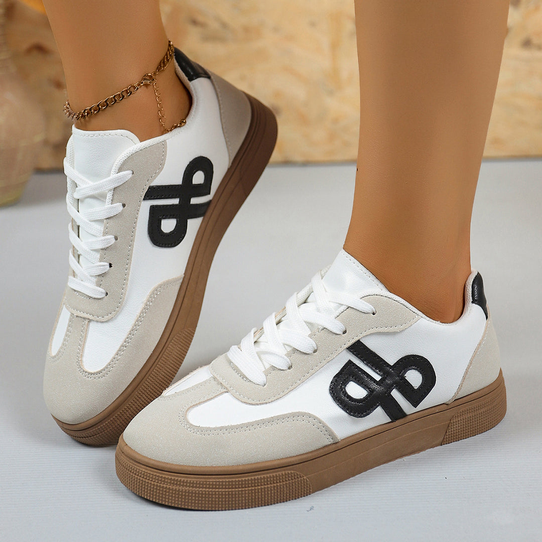 Damen Sportliche Sneakers mit rutschfester Gummisohle und modischem Design R&B