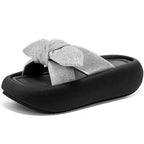 Damen Komfortable Plattform-Sandalen mit schickem Schleifen-Detail