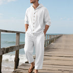 Herren lässiges Kapuzenshirt und bequeme Freizeithose im Set R&B