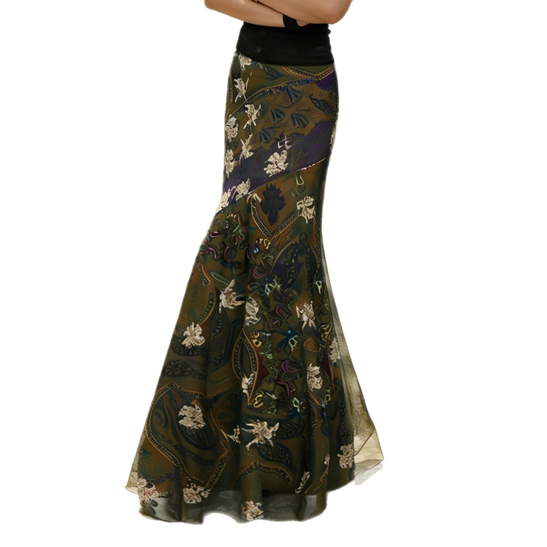 Damen Maxirock im eleganten Boho-Stil mit floralem Muster R&B