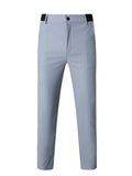 Herren elegante Slim-Fit Freizeithose mit elastischem Bund und klassischen Details