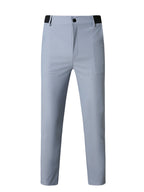 Herren elegante Slim-Fit Freizeithose mit elastischem Bund und klassischen Details