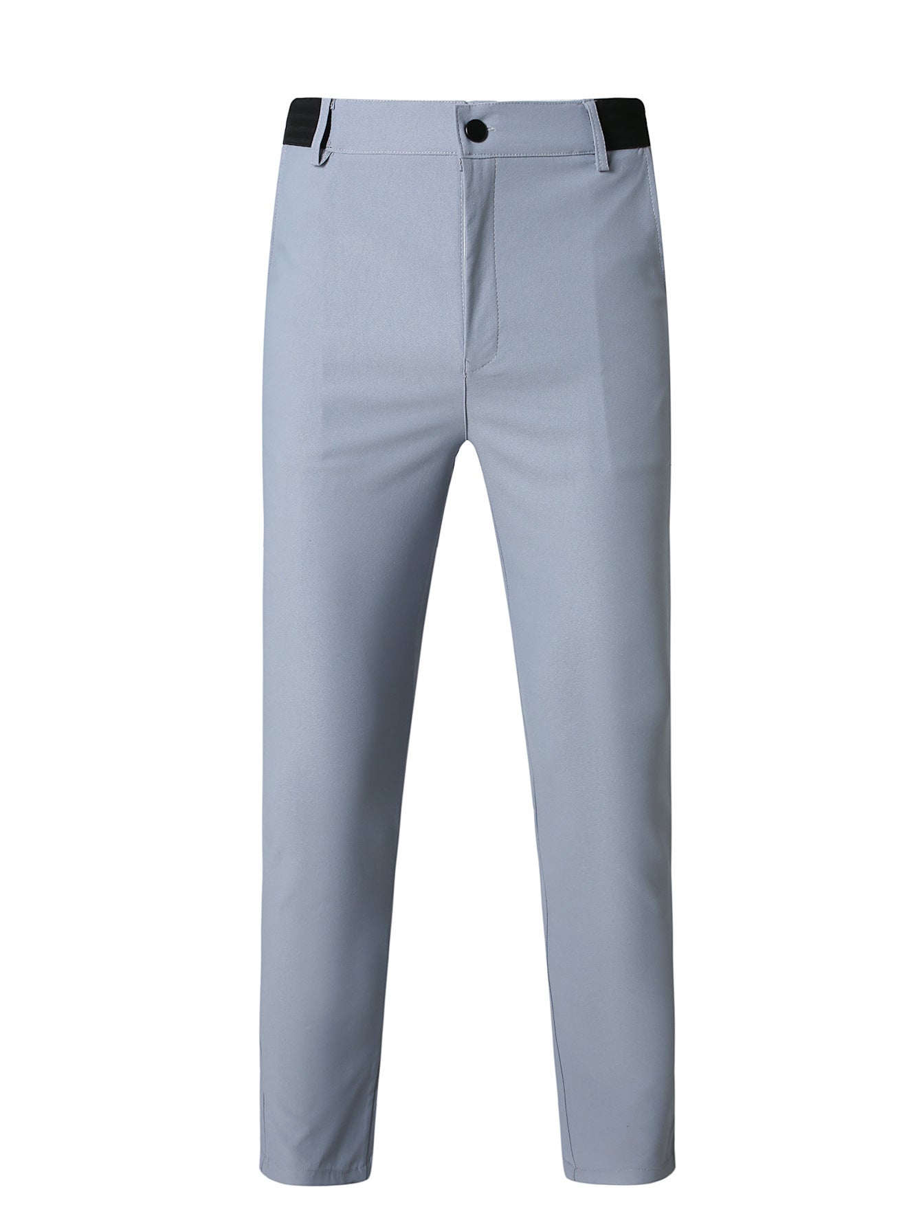 Herren elegante Slim-Fit Freizeithose mit elastischem Bund und klassischen Details