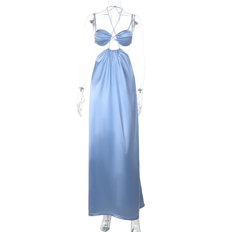 Damen Maxikleid mit verführerischem Halterneck und raffiniertem Cut-Out R&B