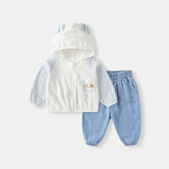 Unisex nan atmungsaktiver Baumwolle Baby Kimono Cardigan mit vorderen Druckknöpfen R&B