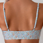 Damen Bikini-Set mit floralem Druck und elastischen Trägern