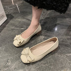 Damen elegante Ballerinas mit modischer Schleifenverzierung